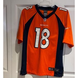 Broncos on the field -Peyton Manning Youth  Orange  Jersey